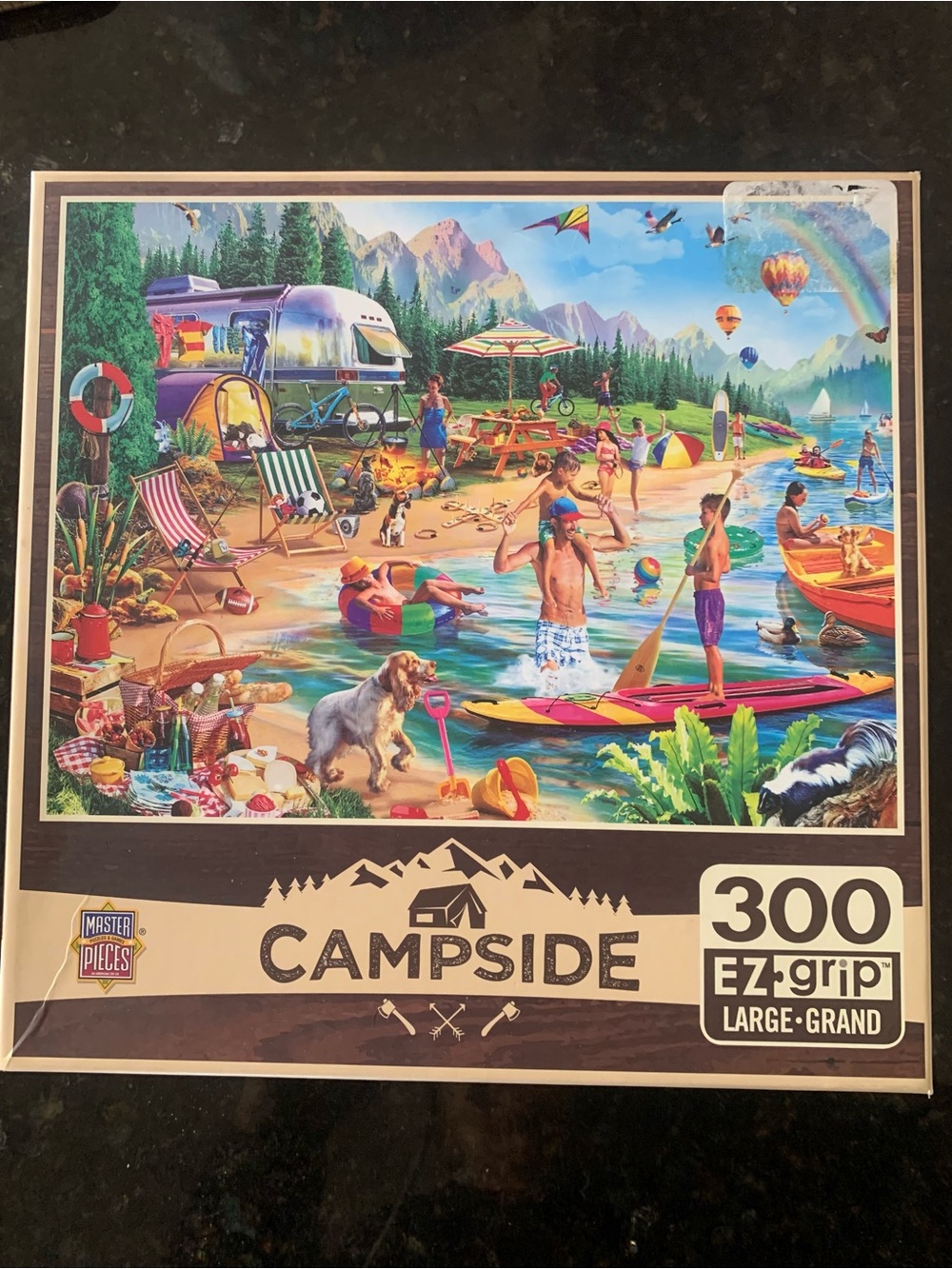 Master Pieces Campside Day at the Lake Puzzle - Multicolor Beach & Lake Camping